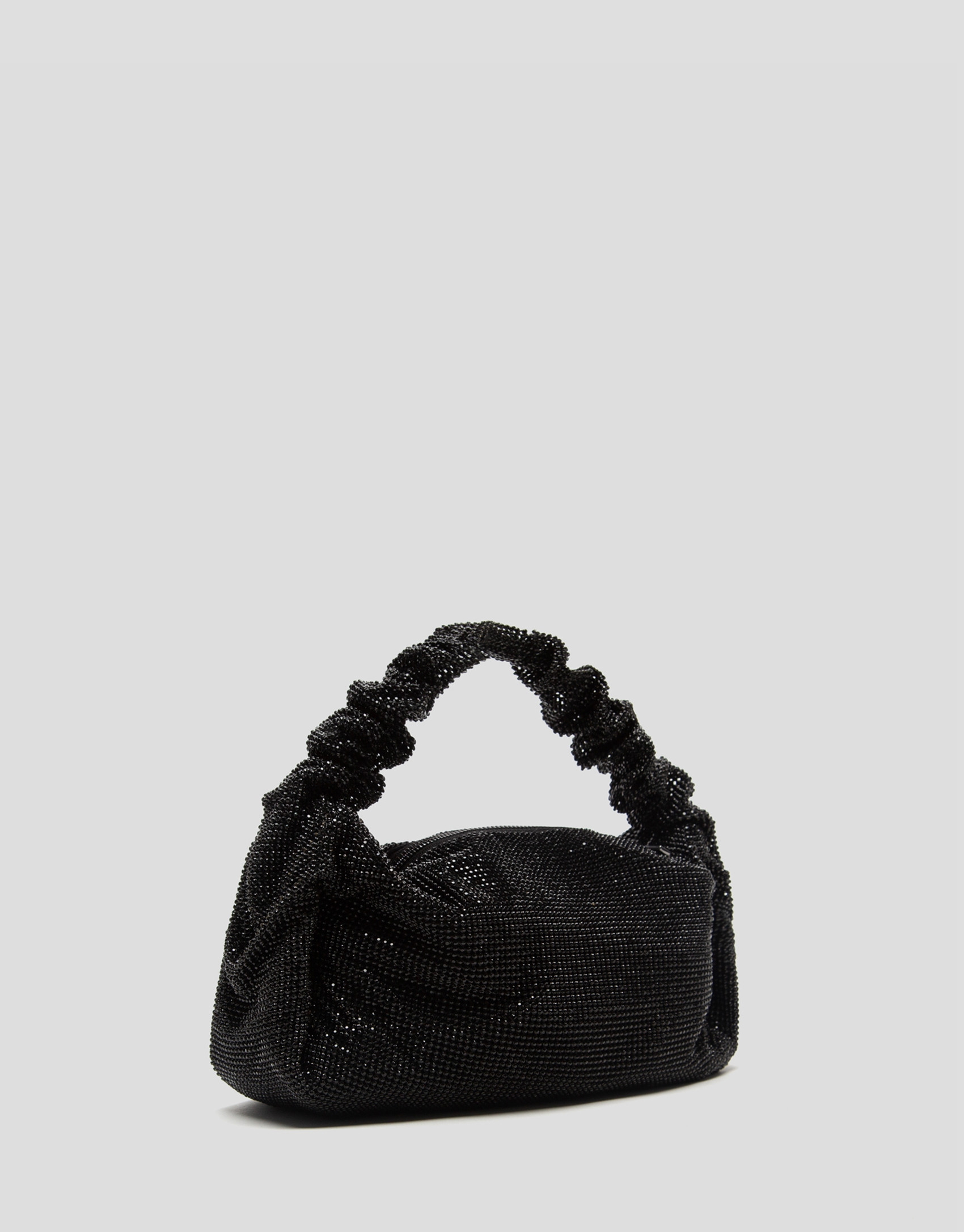 Bolso de mano Ariana Cristal Mesh negro