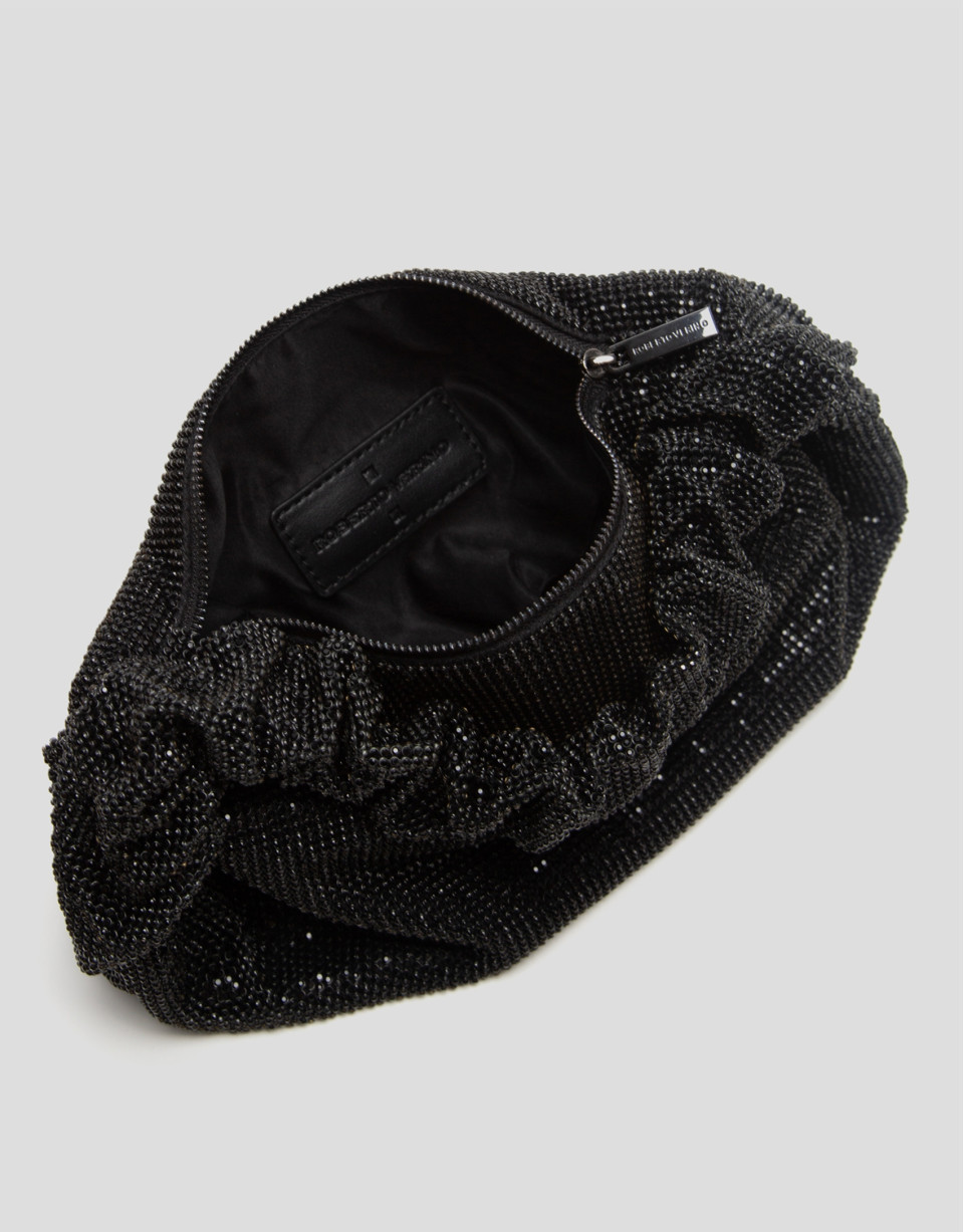 Bolso de mano Ariana Cristal Mesh negro
