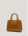 Satchel Mini Millie dark mustard alligator embossed leather