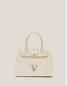Bolso Satchel Mini Millie piel grabado coco beige