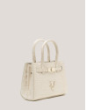 Bolso Satchel Mini Millie piel grabado coco beige