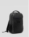 Mochila Mim nailon y piel negra