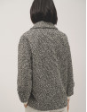 Black and white three-quarter tweed coat | Roberto Verino