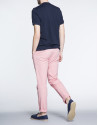 Plain navy blue V-neck top 
