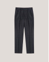 Pantalón pinzas cuadros tonos azules