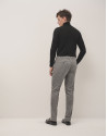 Grey houndstooth trousers