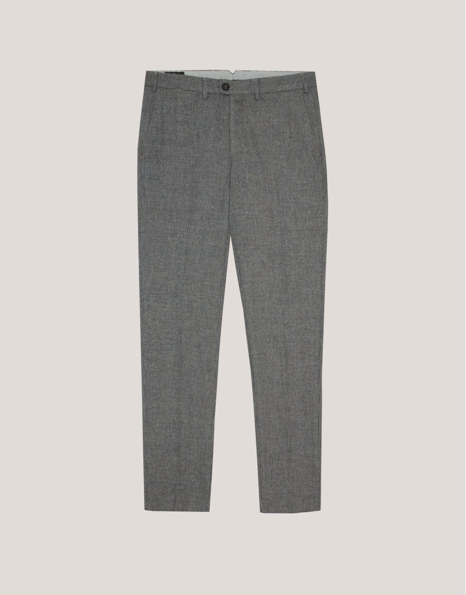 Grey houndstooth trousers