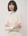 Light beige braided knitted jumper