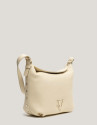 Bolso de hombro Mini Hobo Mafalda piel beige