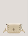 Beige leather Mini Mafalda shoulder bag