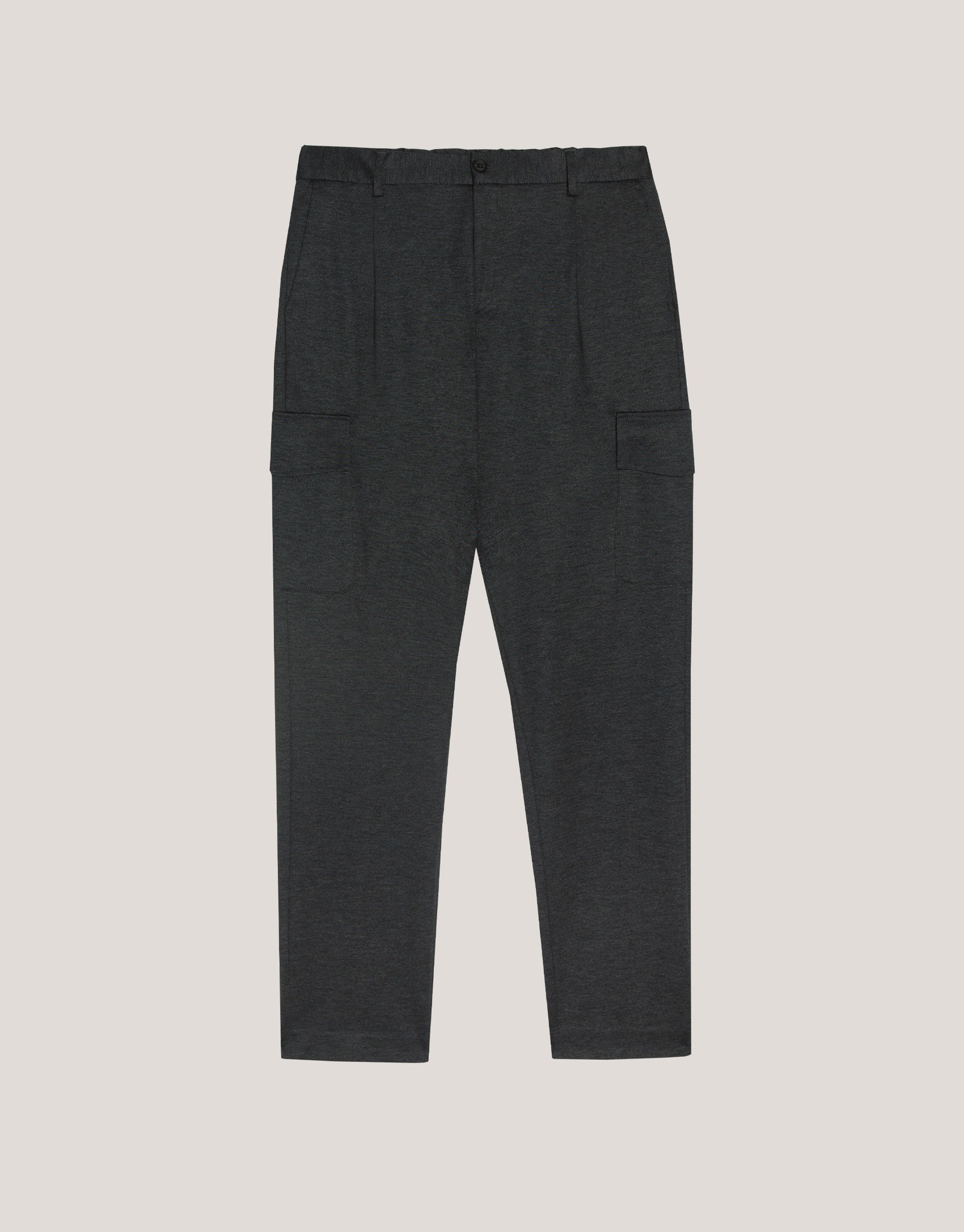 Dark grey twill cargo trousers - Man - AW2024 | Roberto Verino