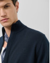 Chaqueta cremallera punto lana marino - Hombre | Roberto Verino