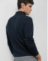 Chaqueta cremallera punto lana marino - Hombre | Roberto Verino
