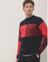 Tartan pattern jumper red/black - Man - AW2024 | Roberto Verino