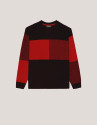 Tartan pattern jumper red/black - Man - AW2024 | Roberto Verino