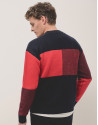 Tartan pattern jumper red/black - Man - AW2024 | Roberto Verino