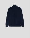 Chaqueta cremallera punto lana marino - Hombre | Roberto Verino
