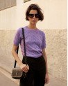 Bolso bandolera Mafalda Mini piel negra