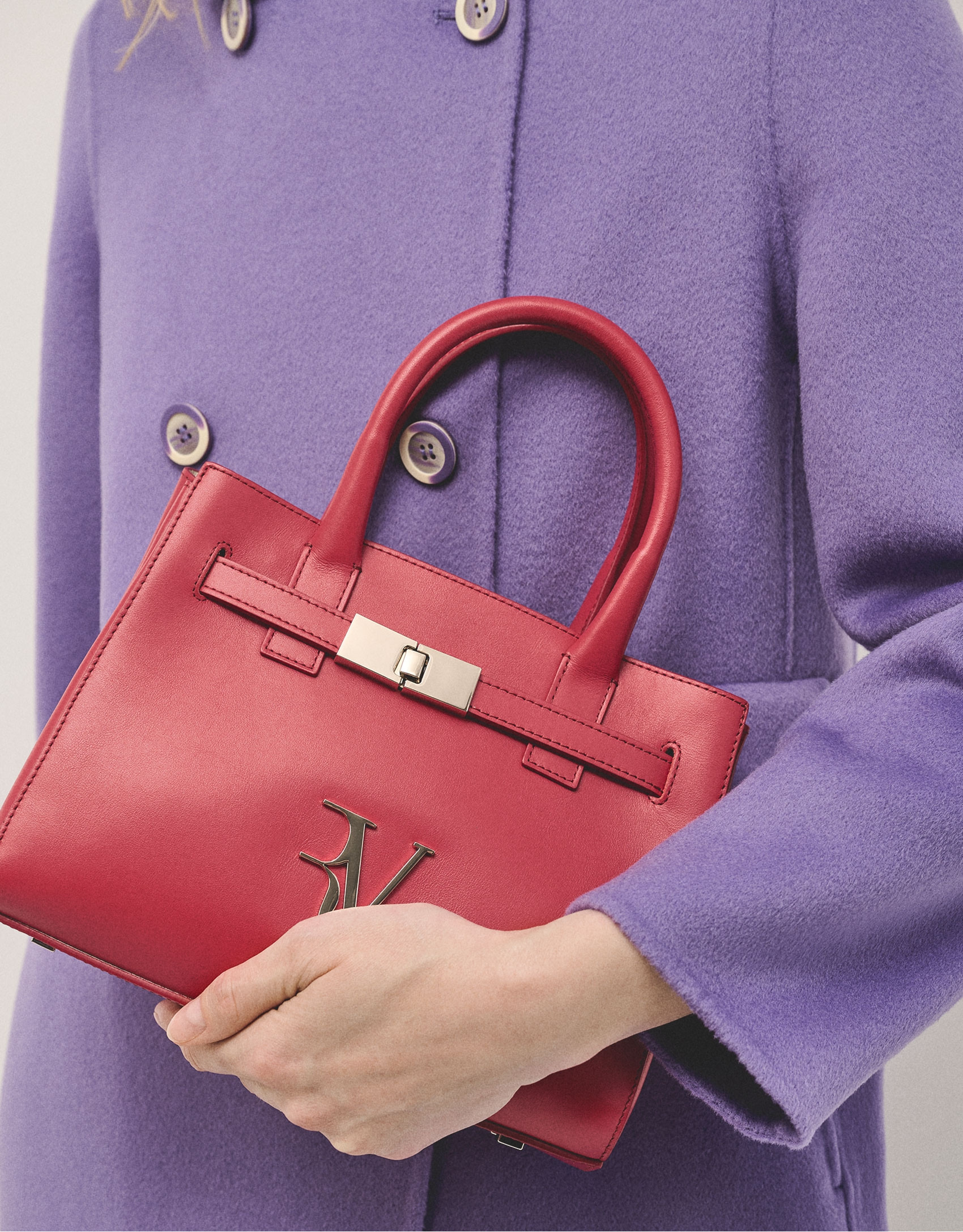 Bolso Emily Satchel Mini piel rojo - Sale | Roberto Verino