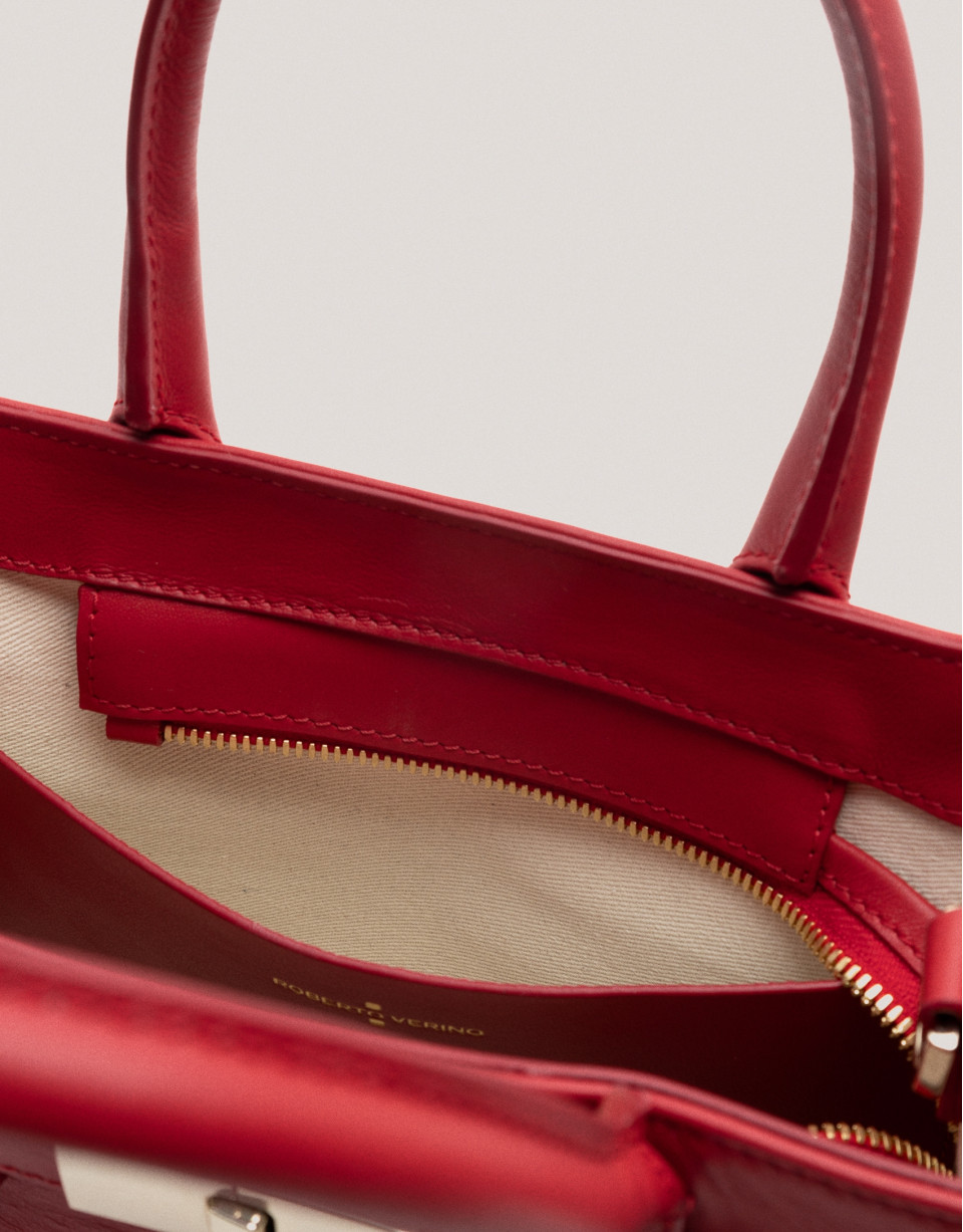 Bolso Emily Satchel Mini piel rojo - Sale | Roberto Verino