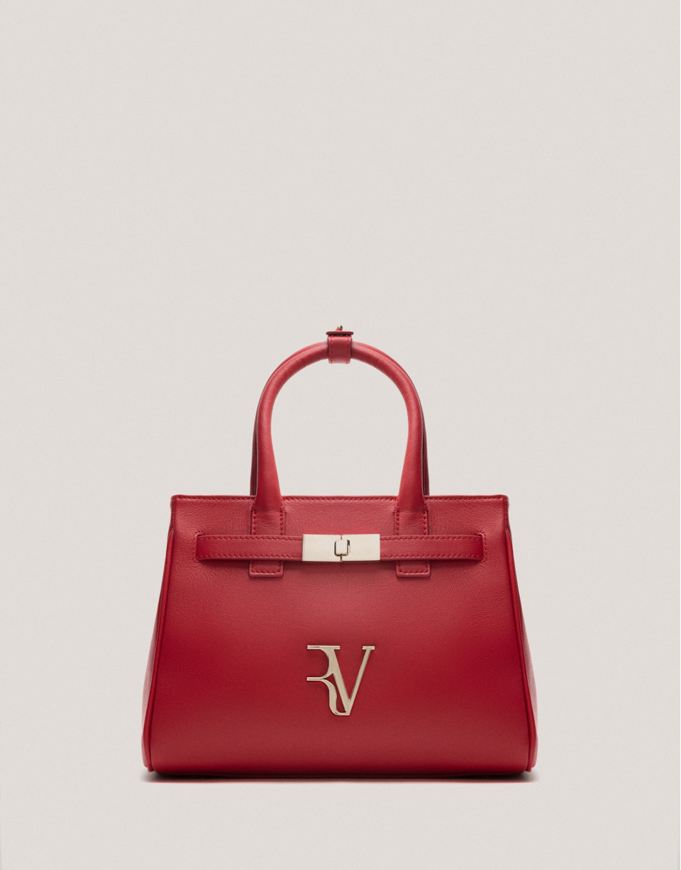 Bolso Emily Satchel Mini piel rojo