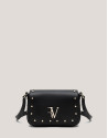 Black leather Mini Mafalda shoulder bag