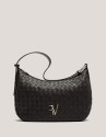 Bolso de hombro Erea Moon Maxi piel trenzada marrón