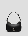 Bolso de hombro Sun Moon piel negro