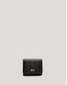 Black medium size Linda quilted leather wallet | Roberto Verino