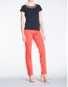 Black cotton top with rhinestone collar 