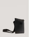 Bolso bandolera plana Mim piel negro