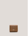 Camel medium size Linda quilted leather wallet | Roberto Verino