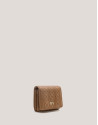 Camel medium size Linda quilted leather wallet | Roberto Verino