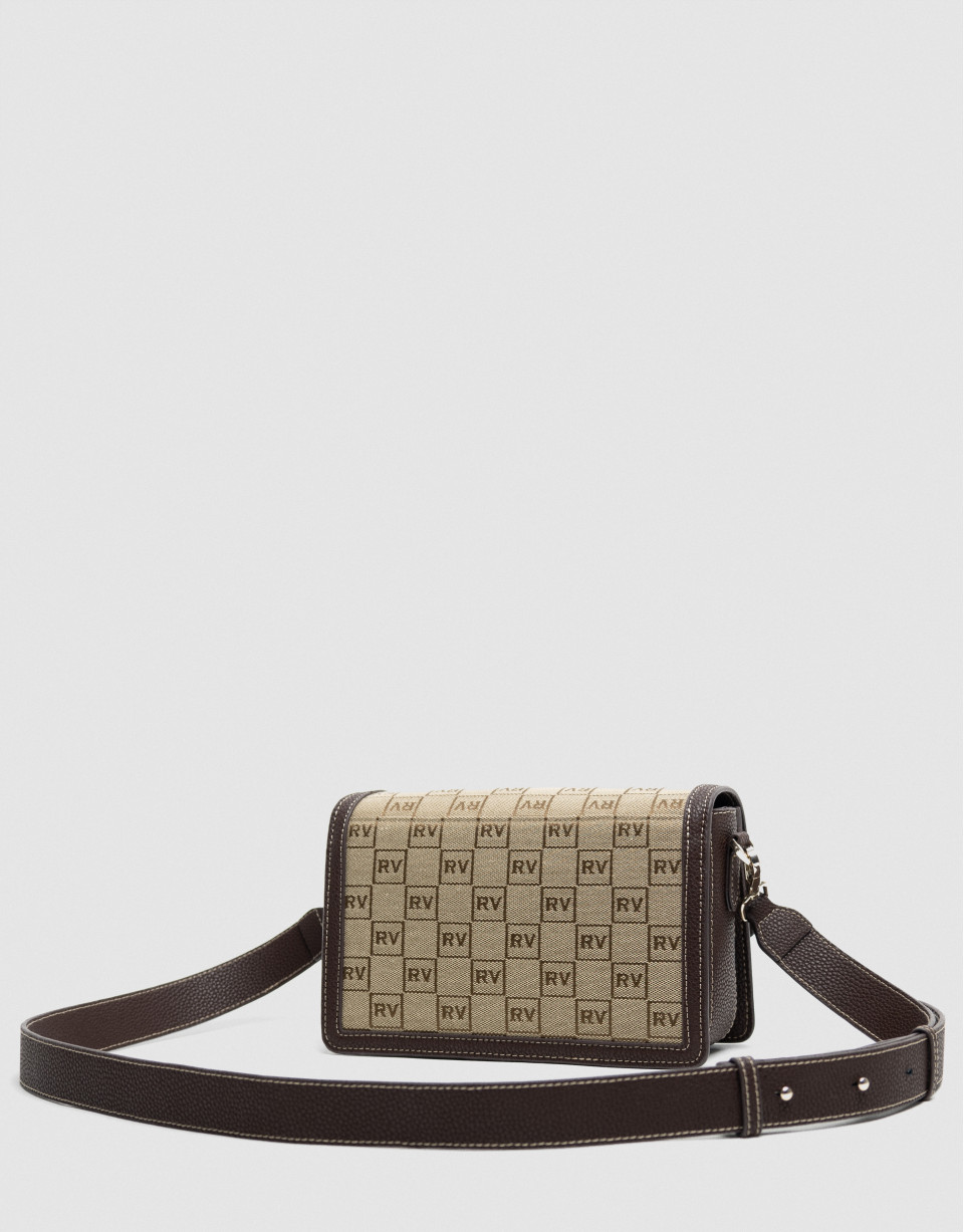 Bolso bandolera Matilda Crossbag logos marrón | Roberto Verino