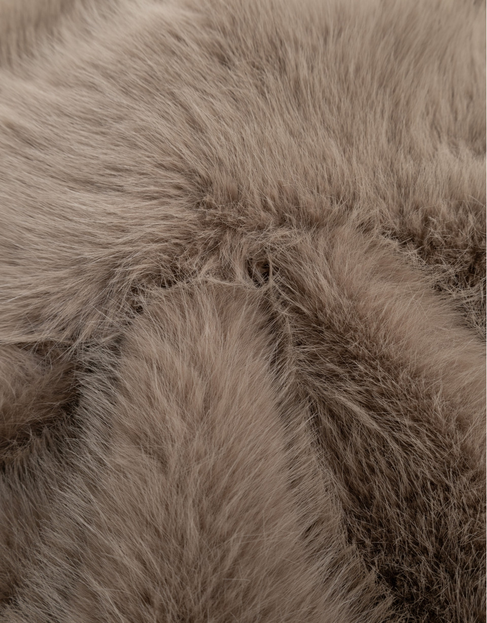 Mink fur effect crossover stole - Woman | Roberto Verino