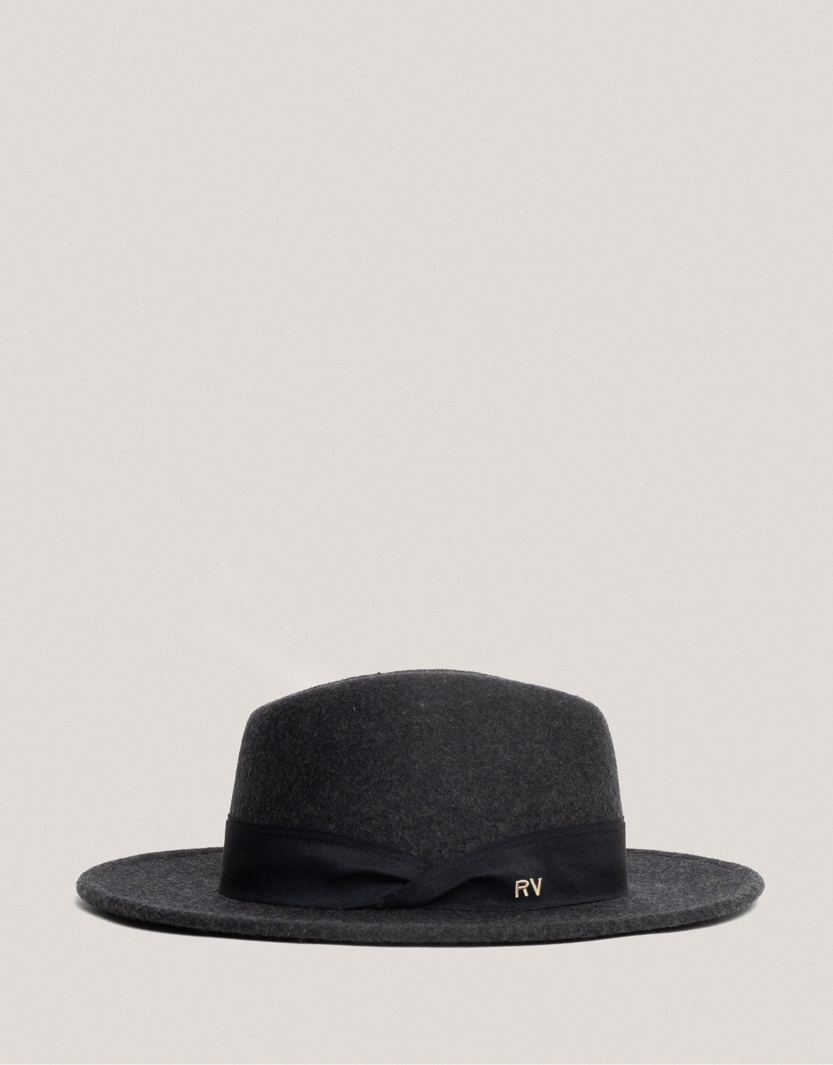 Sombrero ala ancha fieltro gris oscuro - Mujer | Roberto Verino