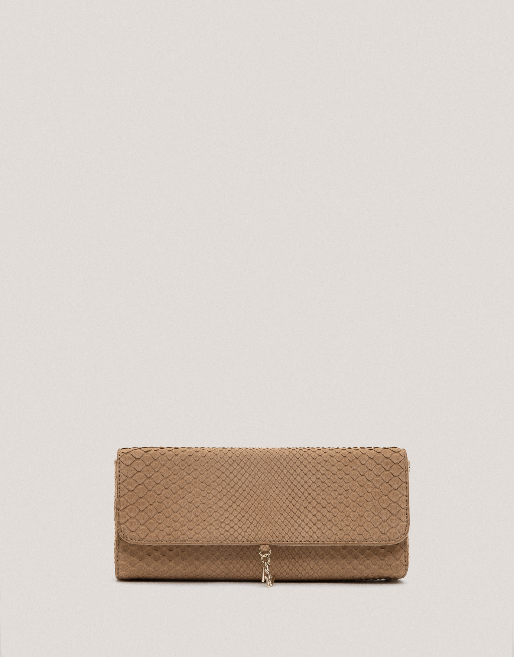 Bolso Clutch Ariana piel serpiente beige - Sale | Roberto Verino