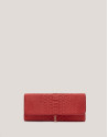 Crimson red snakeskin Ariana clutch bag - Sale | Roberto Verino