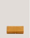 Bolso Clutch Ariana piel serpiente mostaza | Roberto Verino