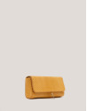 Bolso Clutch Ariana piel serpiente mostaza | Roberto Verino