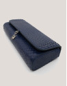 Bolso Clutch Ariana piel serpiente azul - Sale | Roberto Verino