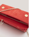 Crimson red snakeskin Ariana clutch bag - Sale | Roberto Verino