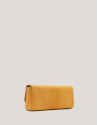 Bolso Clutch Ariana piel serpiente mostaza | Roberto Verino