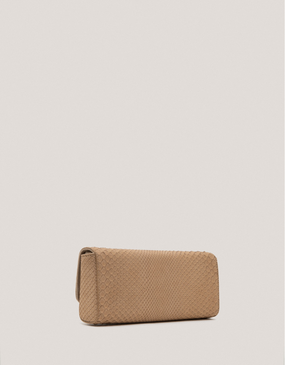 Bolso Clutch Ariana piel serpiente beige - Sale | Roberto Verino