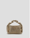 Gold Ariana Crystal Mesh handbag