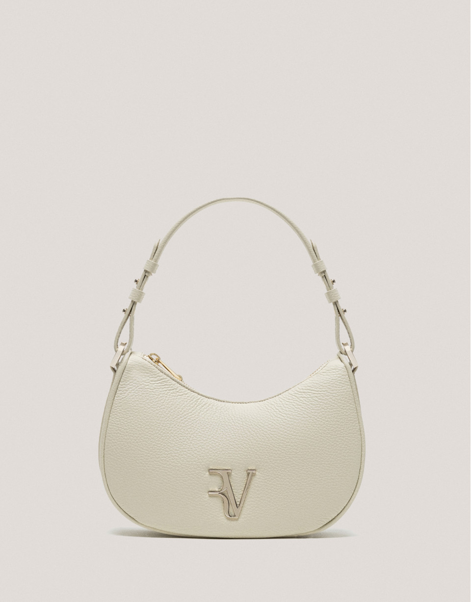 Bolso de hombro Sun Moon piel beige
