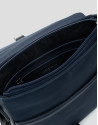 Blue nylon tablet shoulder bag