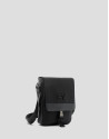 Black nylon tablet shoulder bag