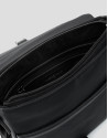 Black nylon tablet shoulder bag