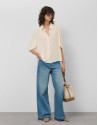 Pantalón ancho vaquero azul claro - Mujer | Roberto Verino